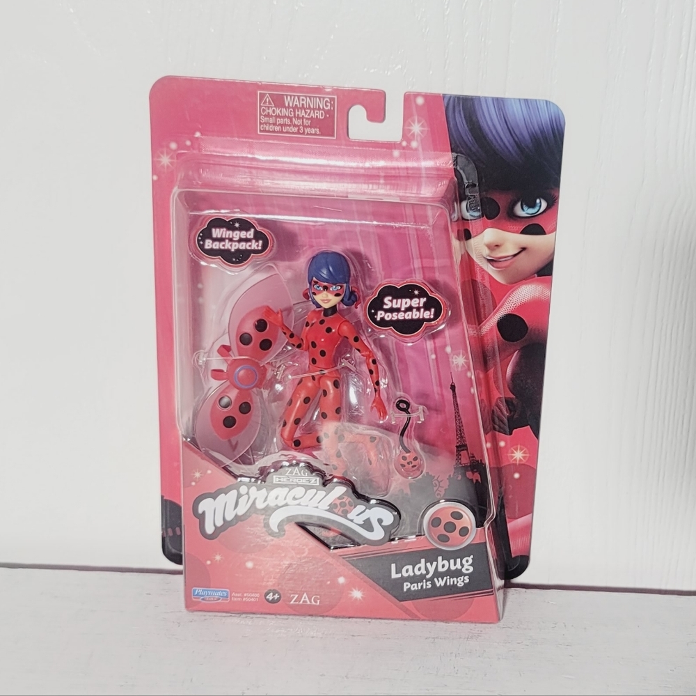 COPY - Miraculous Ladybug 'Paris Wings' Doll Action Figure - Zag Heroes Playmat…